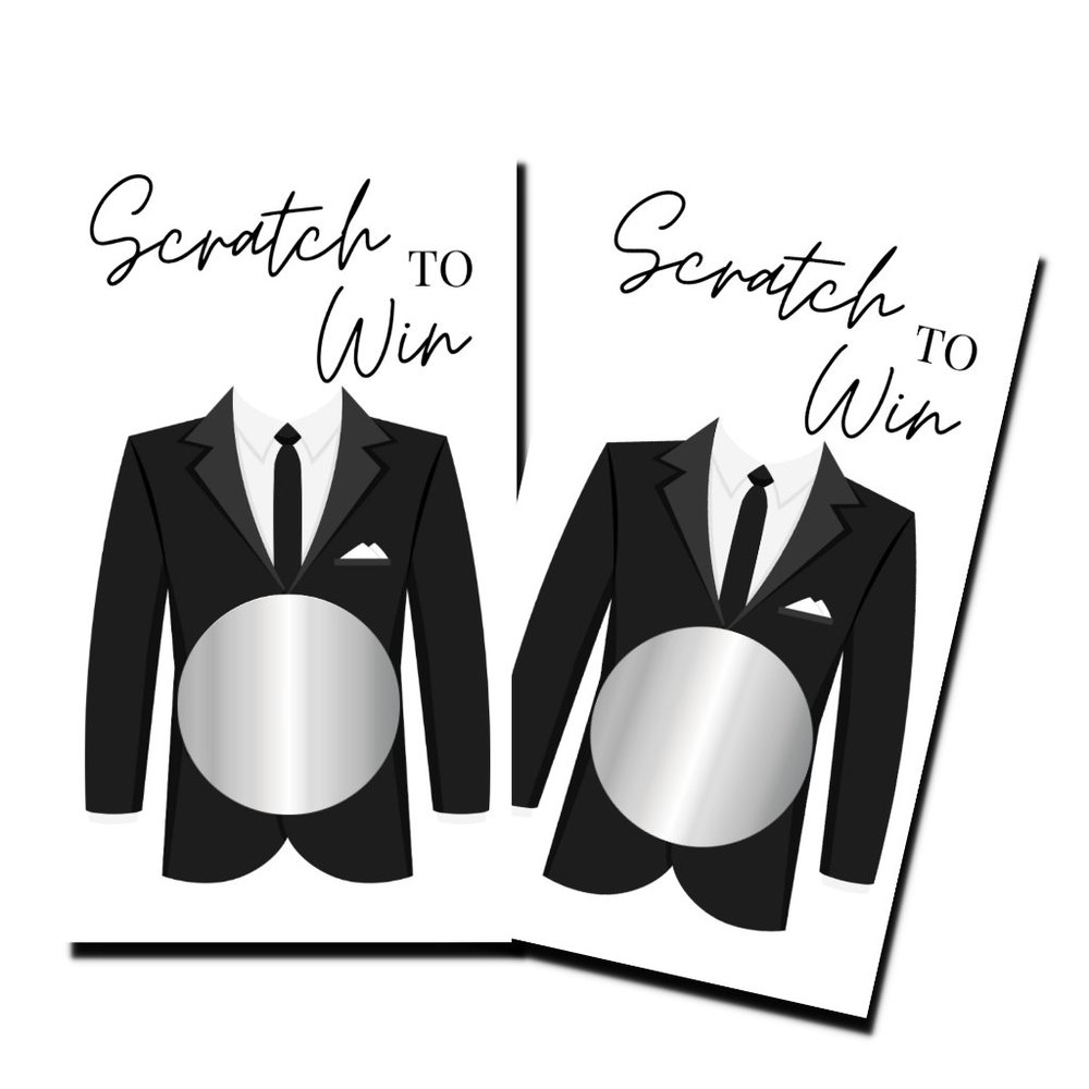 Bridal Shower Games - Scratch To Win - 50 Scratch Off Cards - Bachelorette Party